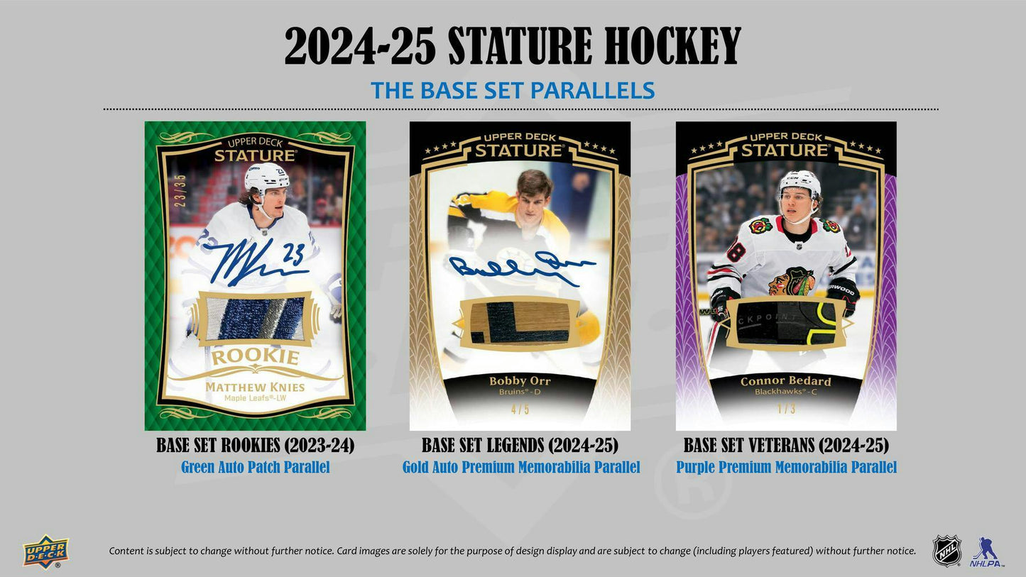 2024/25 Upper Deck Stature Hockey Hobby Box - Columbia Hobby - Sports Card Boxes - Toploaders - Card Savers