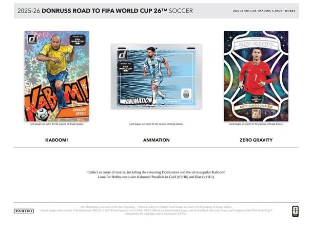 2025 - 26 Panini Donruss Road To FIFA World Cup 2026 Soccer Hobby Box | Columbia Sports Cards - Columbia Hobby - Sports Card Boxes - Toploaders - Card Savers