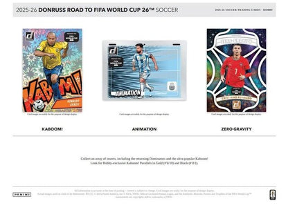 2025 - 26 Panini Donruss Road To FIFA World Cup 2026 Soccer Hobby Box | Columbia Sports Cards - Columbia Hobby - Sports Card Boxes - Toploaders - Card Savers