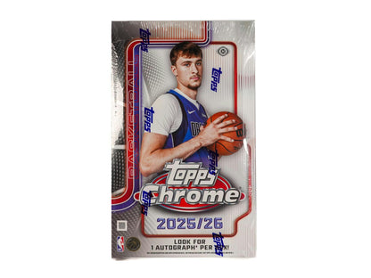 2025 - 26 Topps Chrome Basketball Hobby Box | Columbia Sports Cards - Columbia Hobby - Sports Card Boxes - Toploaders - Card Savers