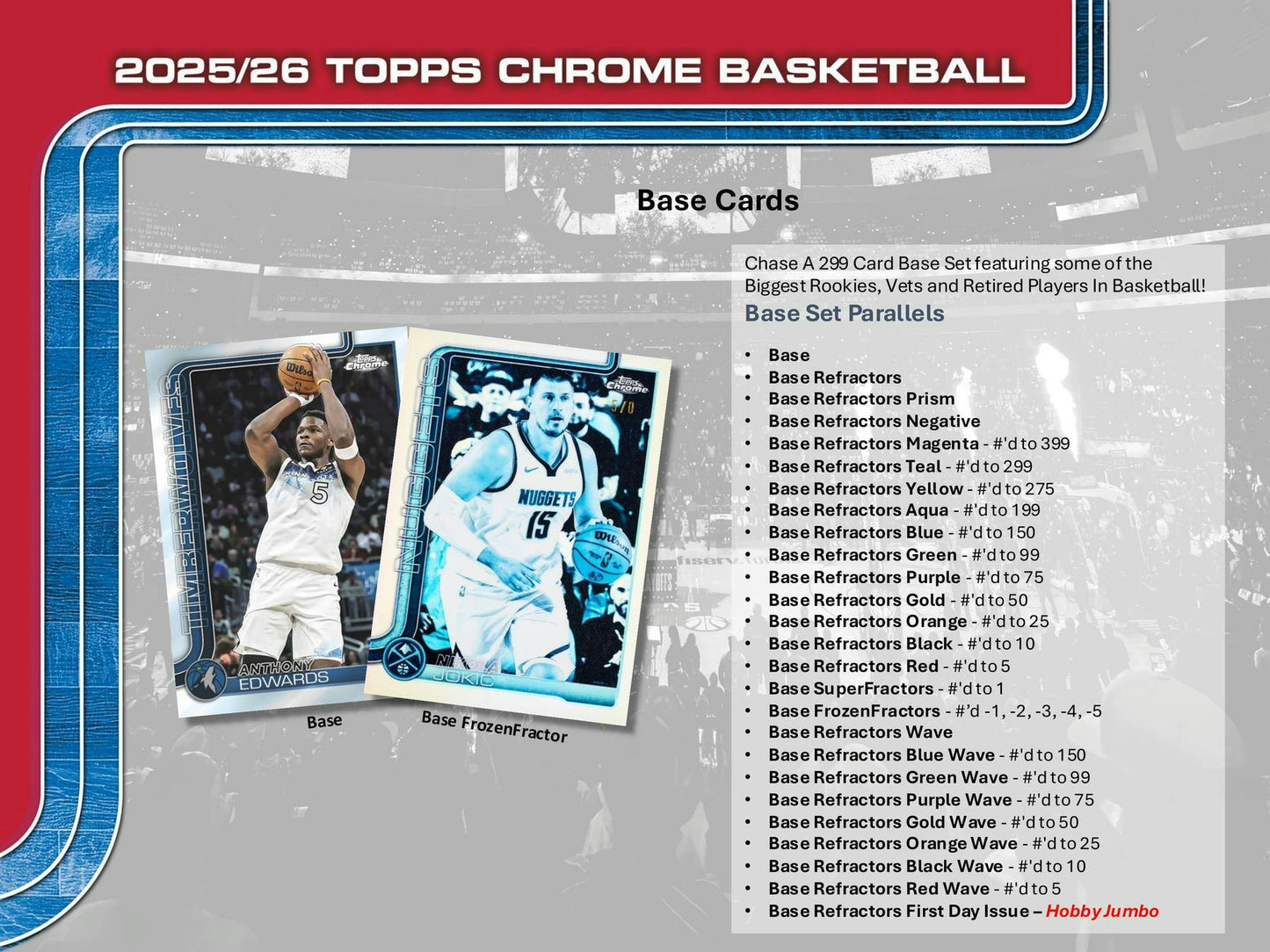 2025 - 26 Topps Chrome Basketball Hobby Box | Columbia Sports Cards - Columbia Hobby - Sports Card Boxes - Toploaders - Card Savers