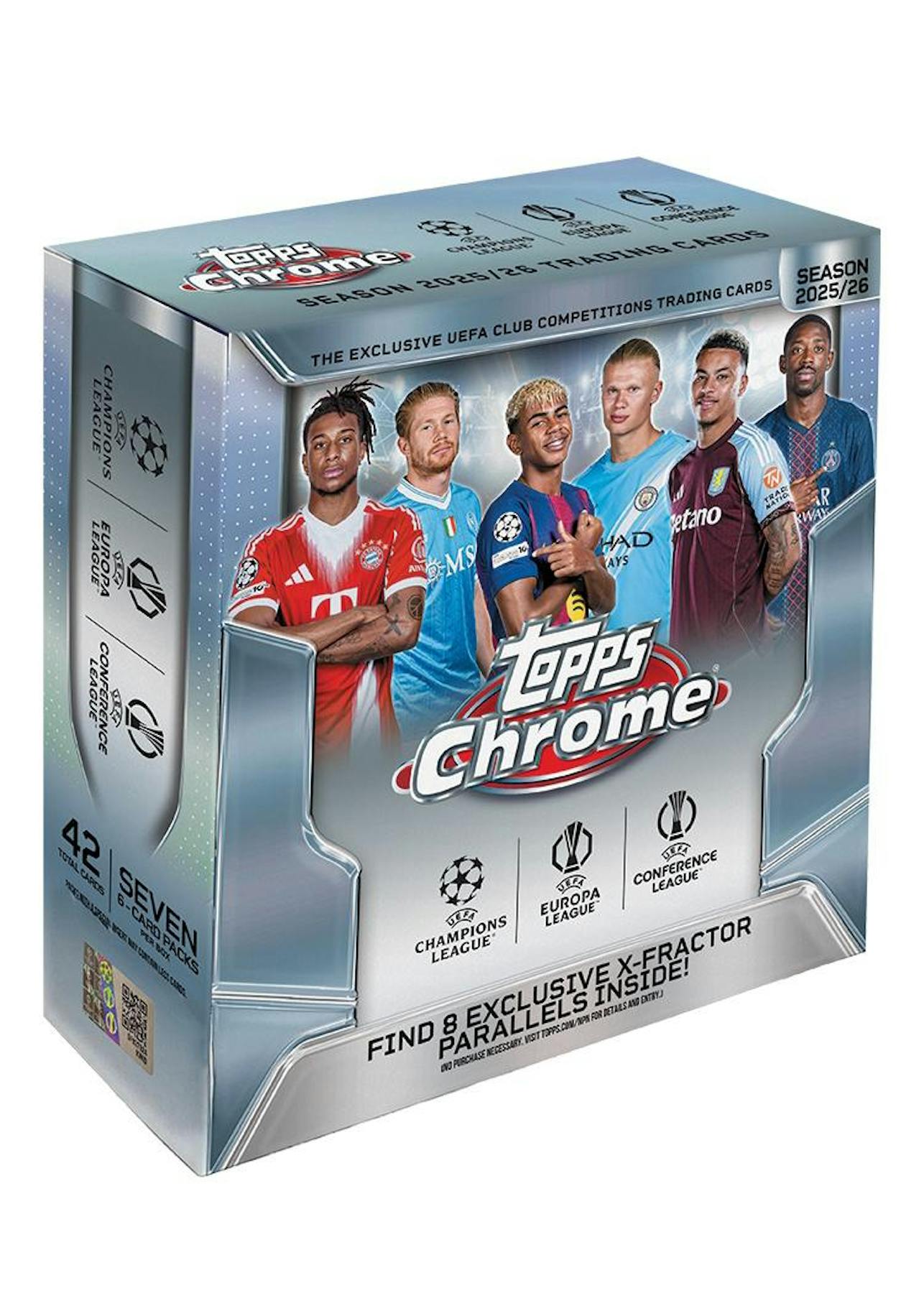 2025 - 26 Topps Chrome UEFA Club Competitions Soccer Mega Box | Columbia Sports Cards - Columbia Hobby - Sports Card Boxes - Toploaders - Card Savers