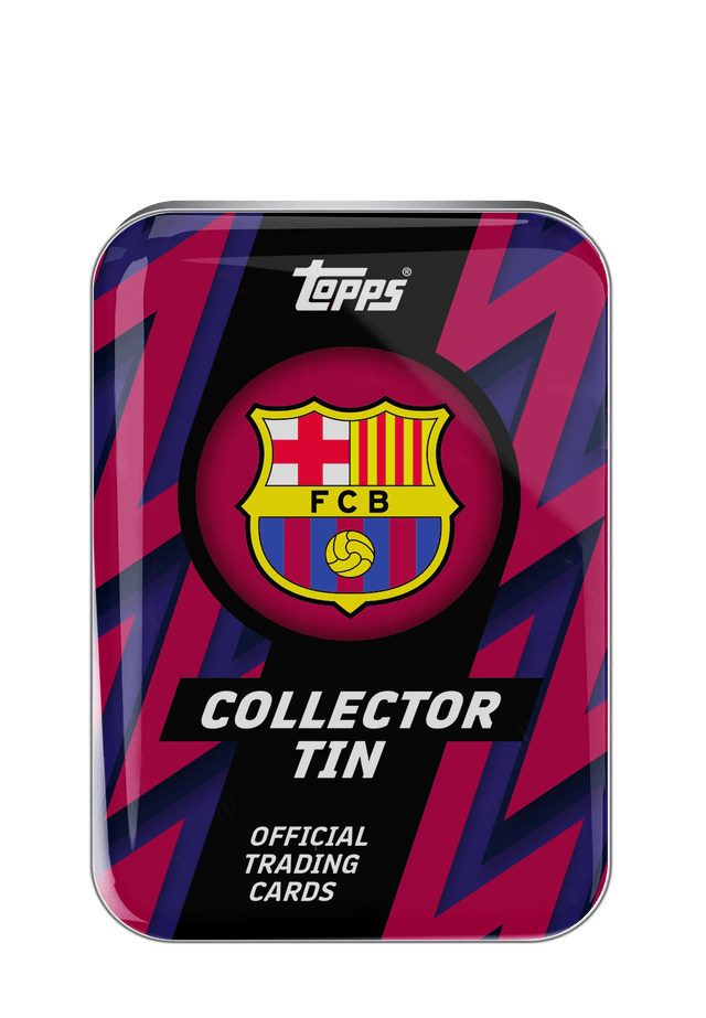 2025 - 26 Topps FC Barcelona Collector Tin | Columbia Sports Cards - Columbia Hobby - Sports Card Boxes - Toploaders - Card Savers