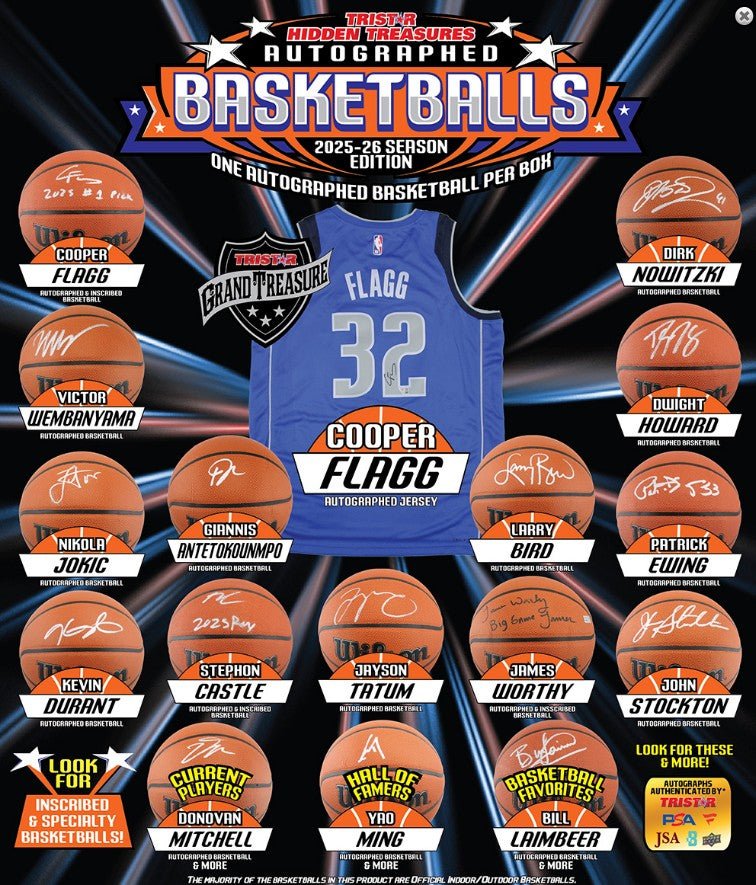 2025–26 TRISTAR Hidden Treasures Autographed Basketball | Columbia Sports Cards - Columbia Hobby - Sports Card Boxes - Toploaders - Card Savers