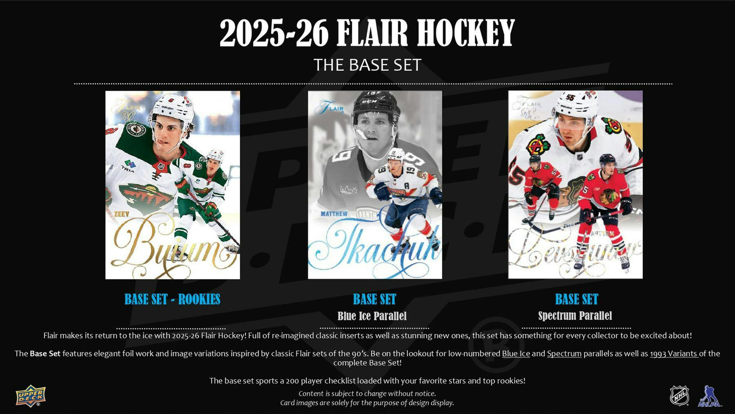 2025 - 26 Upper Deck Flair Hockey Hobby Box - Columbia Hobby - Sports Card Boxes - Toploaders - Card Savers