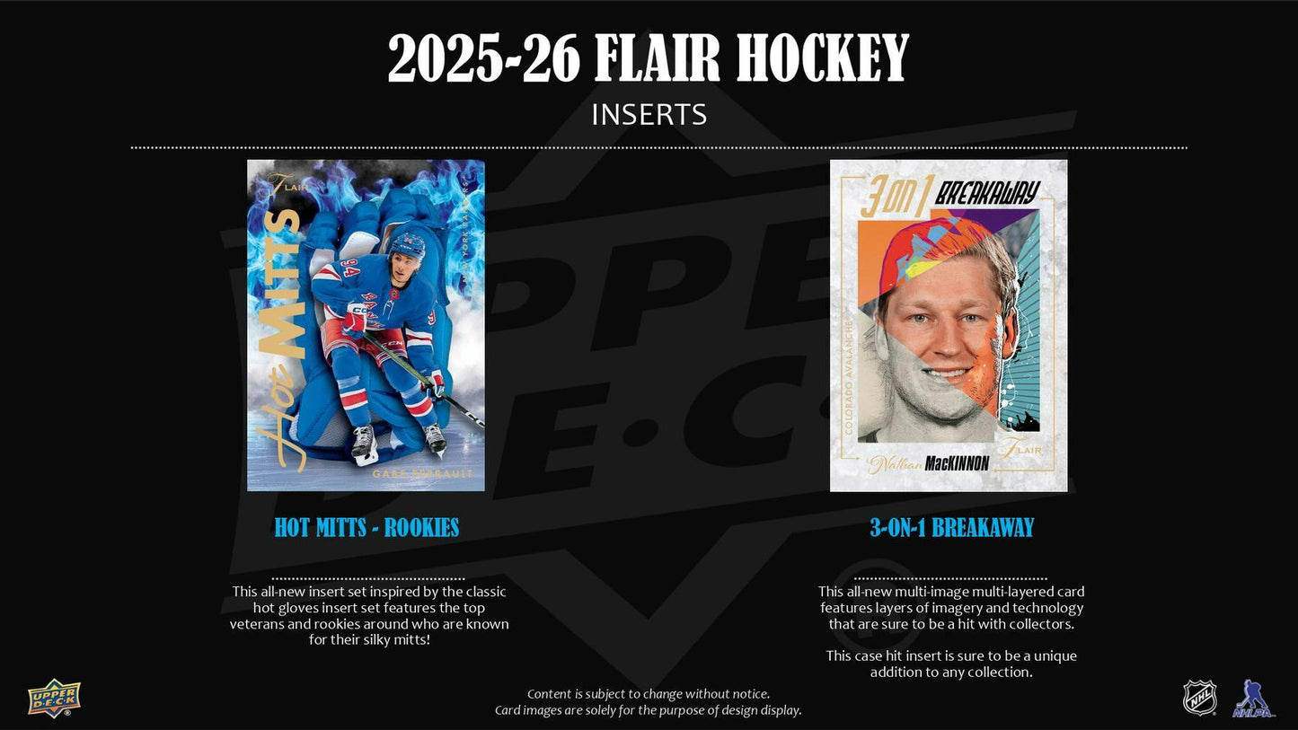 2025 - 26 Upper Deck Flair Hockey Hobby Box - Columbia Hobby - Sports Card Boxes - Toploaders - Card Savers