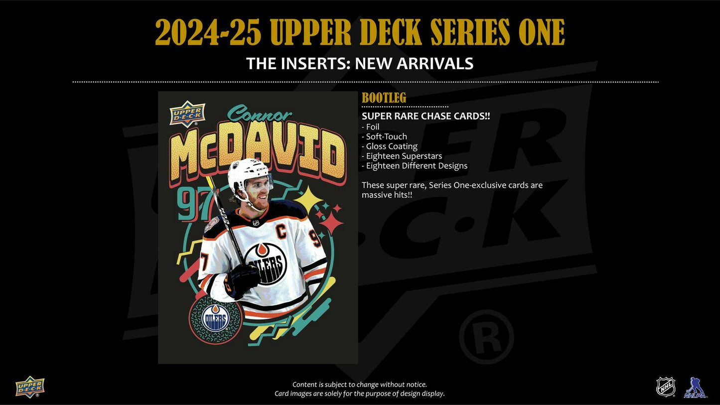 2025 - 26 Upper Deck Series 1 Hockey Tin Box - Columbia Hobby - Sports Card Boxes - Toploaders - Card Savers
