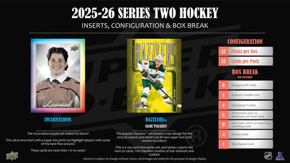2025 - 26 Upper Deck Series 2 Hockey Hobby Box - Columbia Hobby - Sports Card Boxes - Toploaders - Card Savers