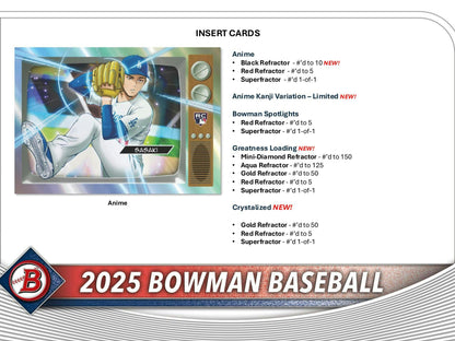 2025 Bowman Baseball Breaker Delight Box - Columbia Hobby - Sports Card Boxes - Toploaders - Card Savers