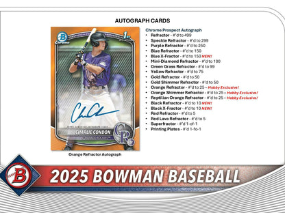 2025 Bowman Baseball Hobby Box - Columbia Hobby - Sports Card Boxes - Toploaders - Card Savers