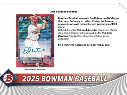 2025 Bowman Baseball Hobby Box - Columbia Hobby - Sports Card Boxes - Toploaders - Card Savers
