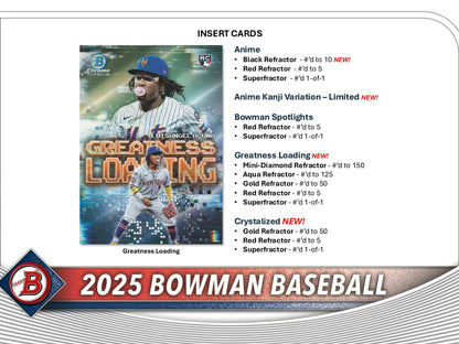 2025 Bowman Baseball Hobby Jumbo Box - Columbia Hobby - Sports Card Boxes - Toploaders - Card Savers