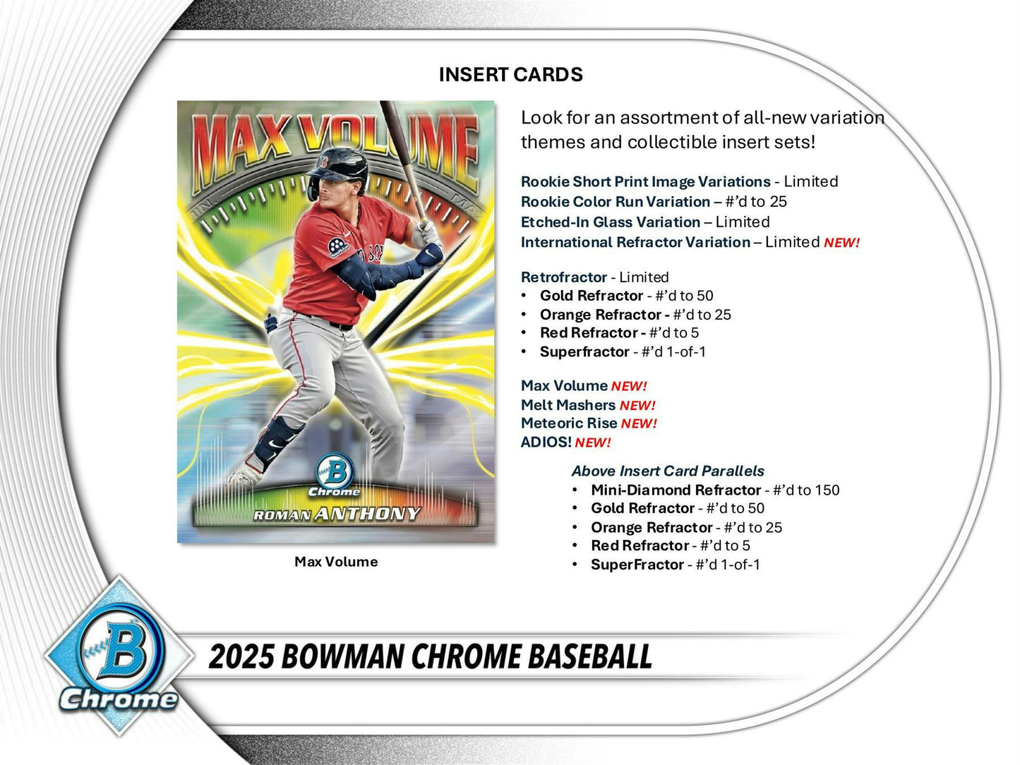 2025 Bowman Chrome Baseball Hobby Box | Columbia Sports Cards - Columbia Hobby - Sports Card Boxes - Toploaders - Card Savers