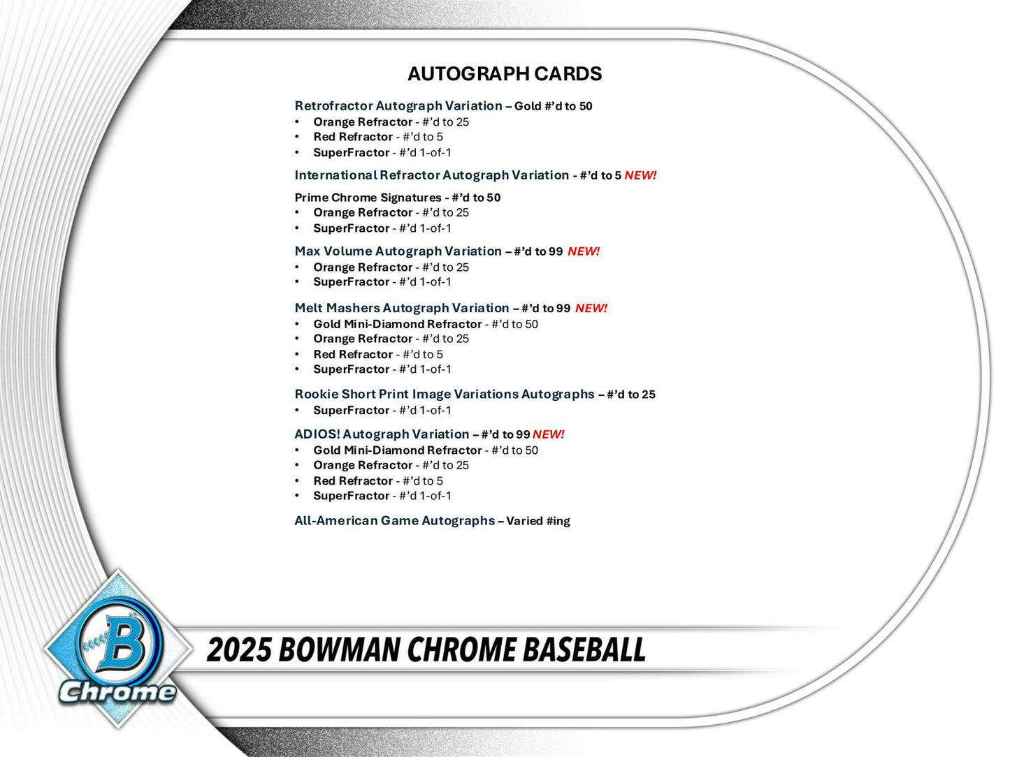 2025 Bowman Chrome Baseball Hobby Box | Columbia Sports Cards - Columbia Hobby - Sports Card Boxes - Toploaders - Card Savers