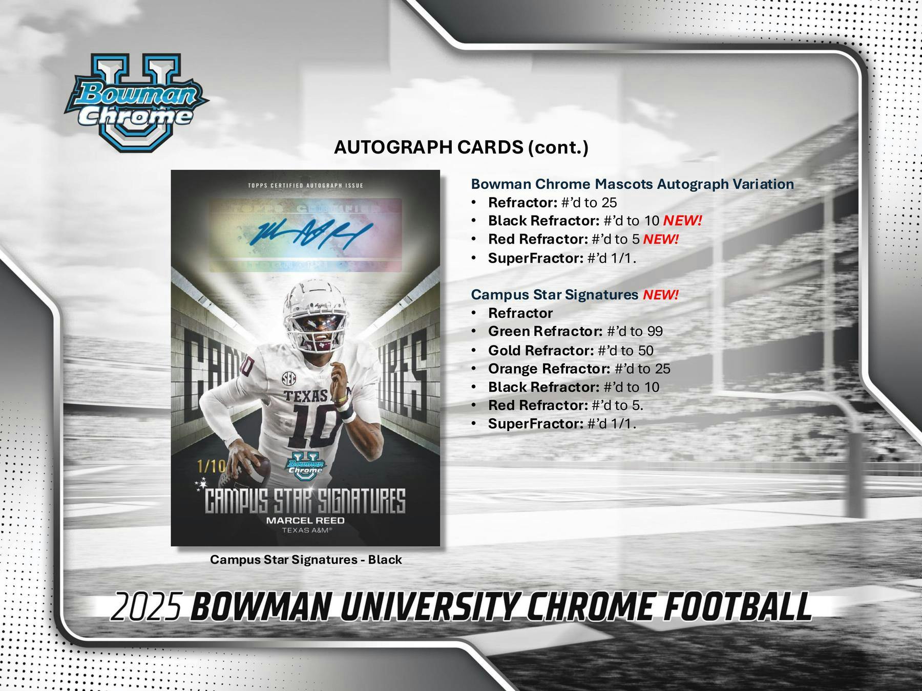 2025 Bowman University Chrome Football Hobby Jumbo Box | Columbia Sports Cards - Columbia Hobby - Sports Card Boxes - Toploaders - Card Savers