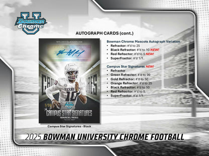 2025 Bowman University Chrome Football Hobby Jumbo Box | Columbia Sports Cards - Columbia Hobby - Sports Card Boxes - Toploaders - Card Savers
