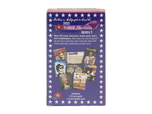 2025 Historic Autographs Famous Americans Series 2 Hobby Box | Columbia Sports Cards - Columbia Hobby - Sports Card Boxes - Toploaders - Card Savers