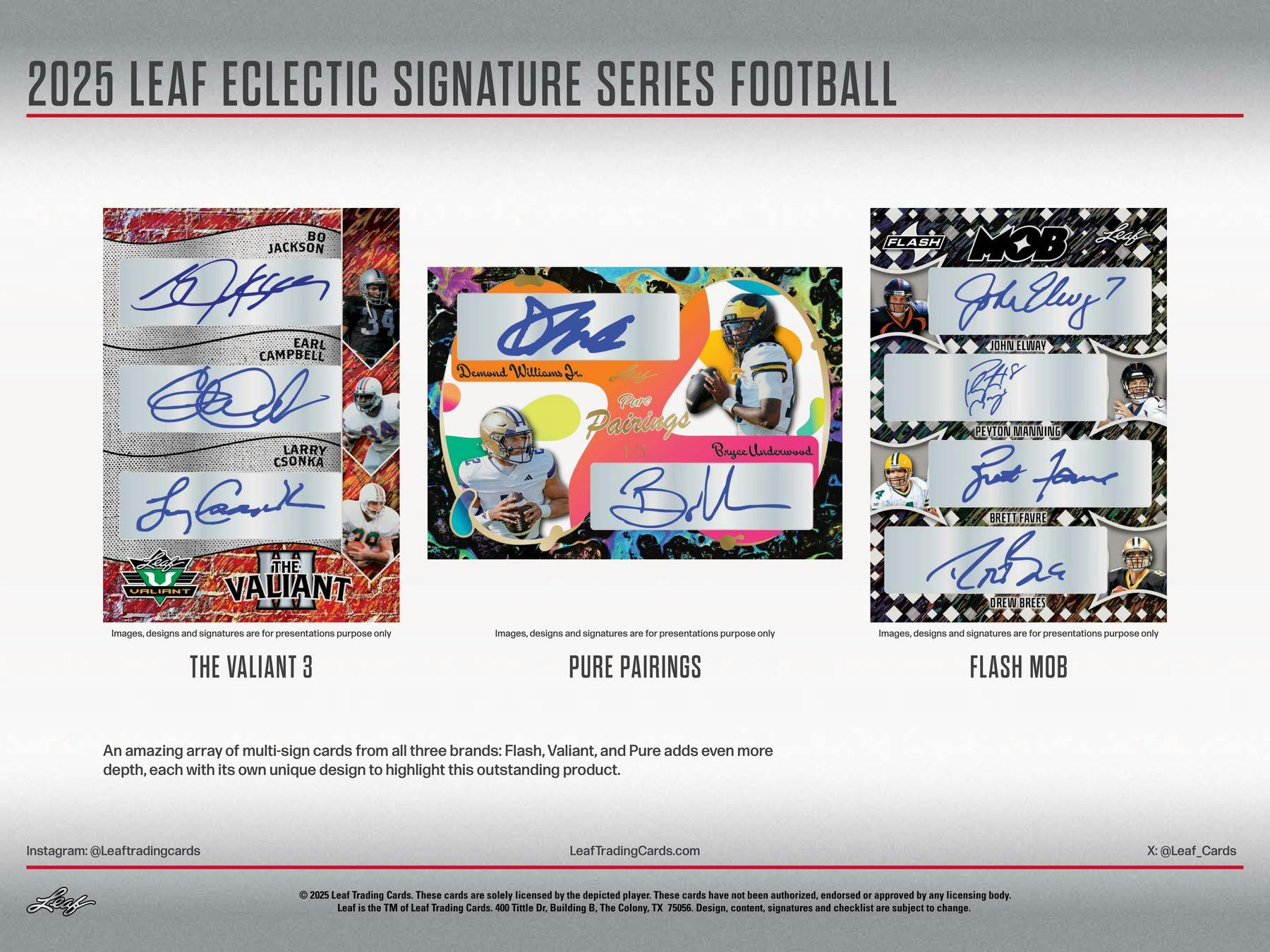 2025 Leaf Eclectic Signature Series Football Hobby Box | Columbia Sports Cards - Columbia Hobby - Sports Card Boxes - Toploaders - Card Savers