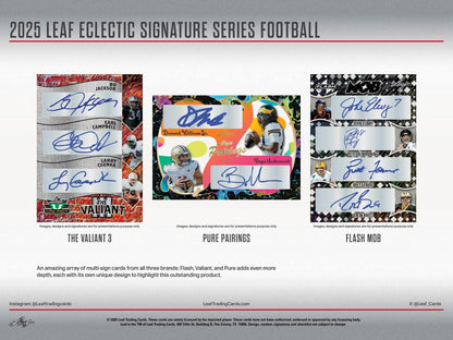 2025 Leaf Eclectic Signature Series Football Hobby Box | Columbia Sports Cards - Columbia Hobby - Sports Card Boxes - Toploaders - Card Savers