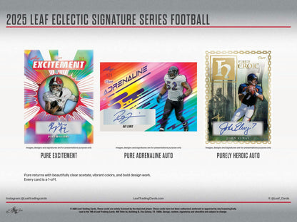 2025 Leaf Eclectic Signature Series Football Mythical Hobby Box | Columbia Sports Cards - Columbia Hobby - Sports Card Boxes - Toploaders - Card Savers