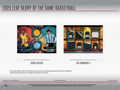 2025 Leaf Glory of the Game Basketball Hobby Box | Columbia Sports Cards - Columbia Hobby - Sports Card Boxes - Toploaders - Card Savers