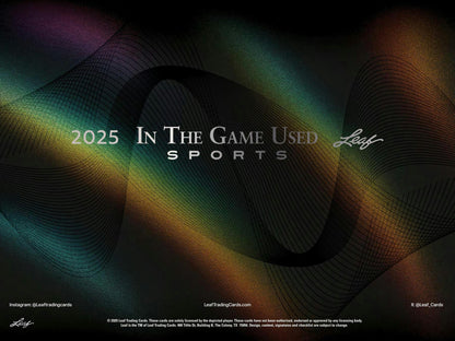 2025 Leaf In The Game Used Sports Hobby Box | Columbia Sports Cards - Columbia Hobby - Sports Card Boxes - Toploaders - Card Savers