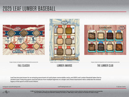 2025 Leaf Lumber Baseball Hobby Box | Columbia Sports Cards - Columbia Hobby - Sports Card Boxes - Toploaders - Card Savers