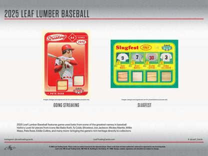 2025 Leaf Lumber Baseball Hobby Box | Columbia Sports Cards - Columbia Hobby - Sports Card Boxes - Toploaders - Card Savers