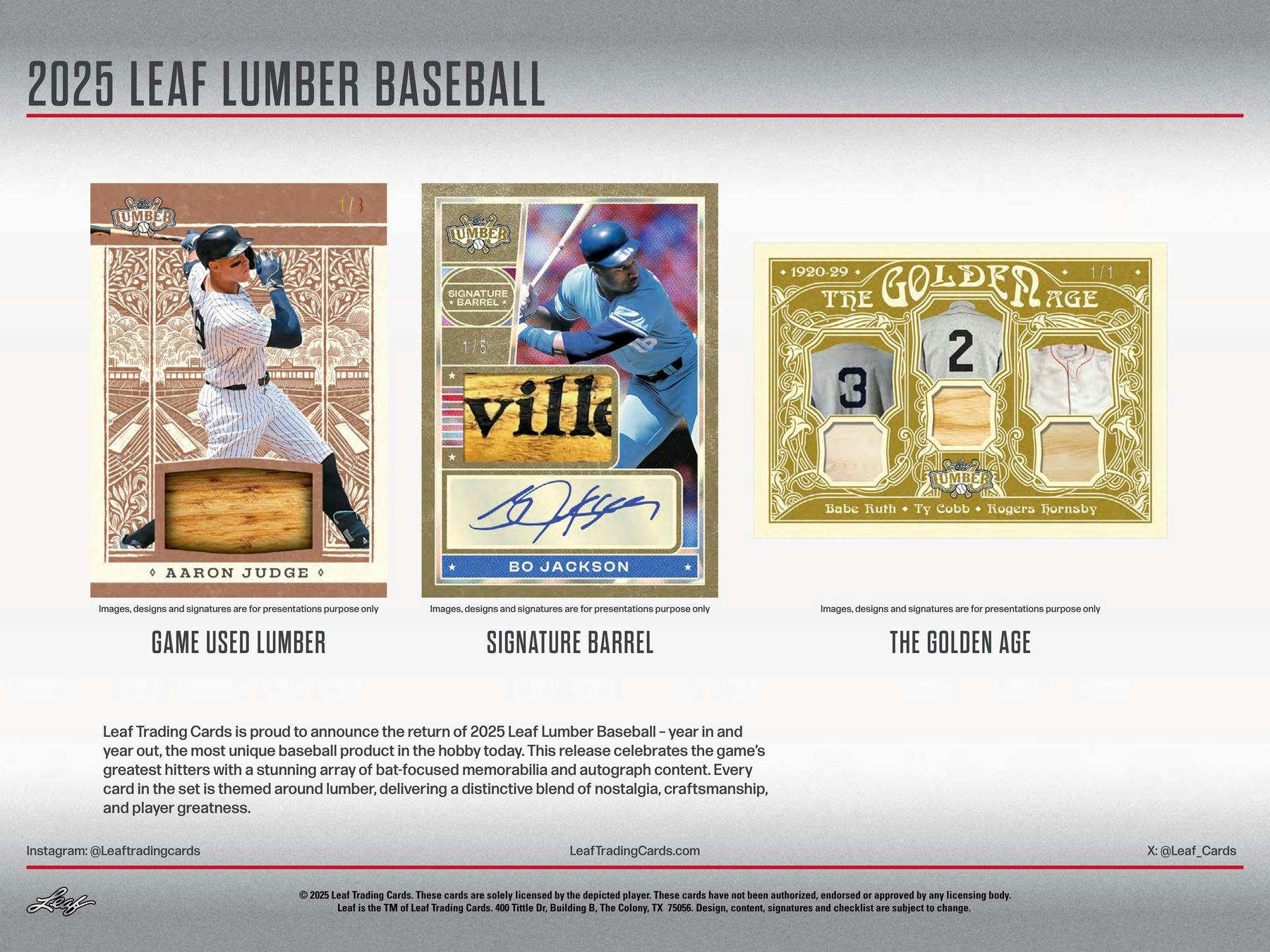2025 Leaf Lumber Baseball Hobby Box | Columbia Sports Cards - Columbia Hobby - Sports Card Boxes - Toploaders - Card Savers