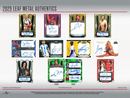 2025 Leaf Metal Authentics Hobby Box | Columbia Sports Cards - Columbia Hobby - Sports Card Boxes - Toploaders - Card Savers