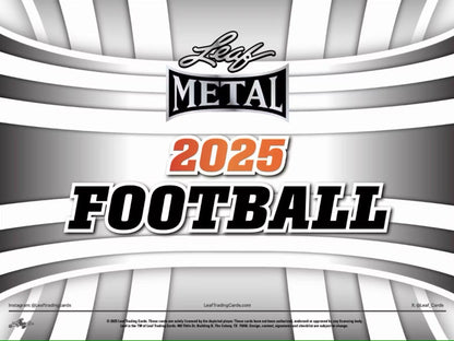 2025 Leaf Metal Football Hobby Box - Columbia Hobby - Sports Card Boxes - Toploaders - Card Savers