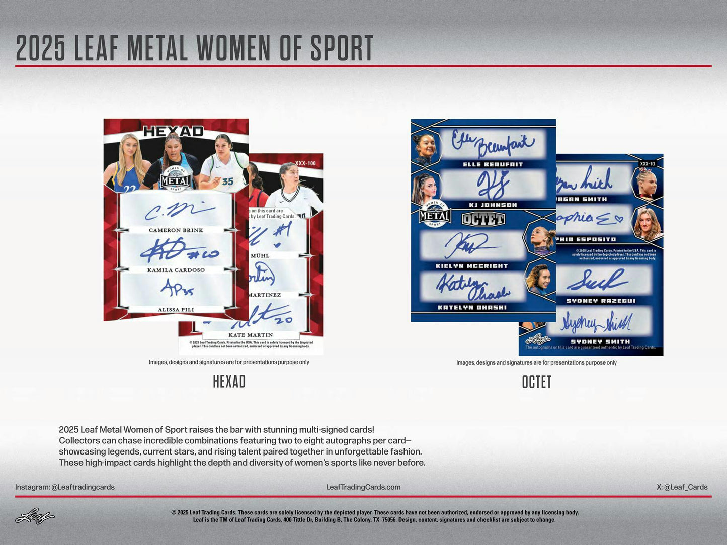 2025 Leaf Metal Women of Sport Hobby Box | Columbia Sports Cards - Columbia Hobby - Sports Card Boxes - Toploaders - Card Savers