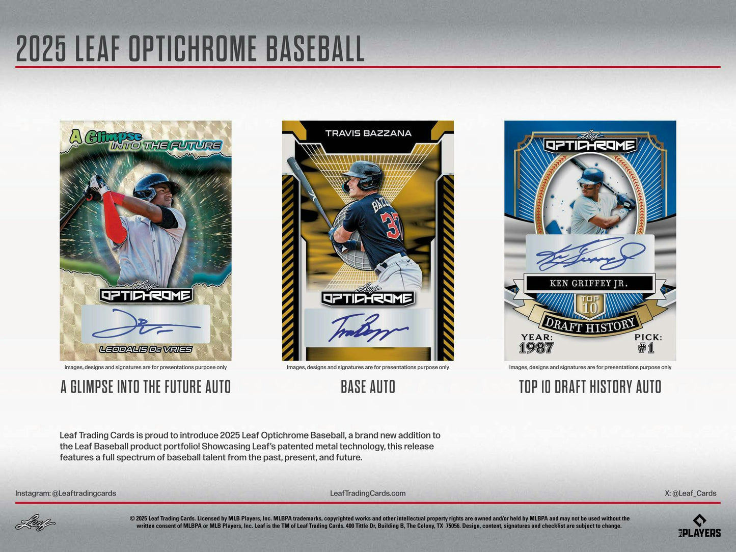 2025 Leaf Optichrome Baseball Hobby Box | Columbia Sports Cards - Columbia Hobby - Sports Card Boxes - Toploaders - Card Savers