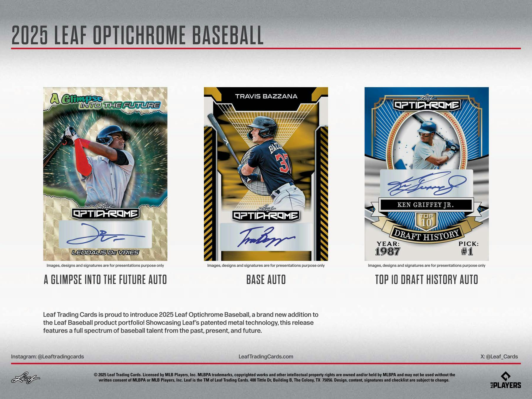 2025 Leaf Optichrome Baseball Hobby Box | Columbia Sports Cards - Columbia Hobby - Sports Card Boxes - Toploaders - Card Savers