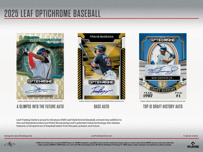 2025 Leaf Optichrome Baseball Hobby Box | Columbia Sports Cards - Columbia Hobby - Sports Card Boxes - Toploaders - Card Savers