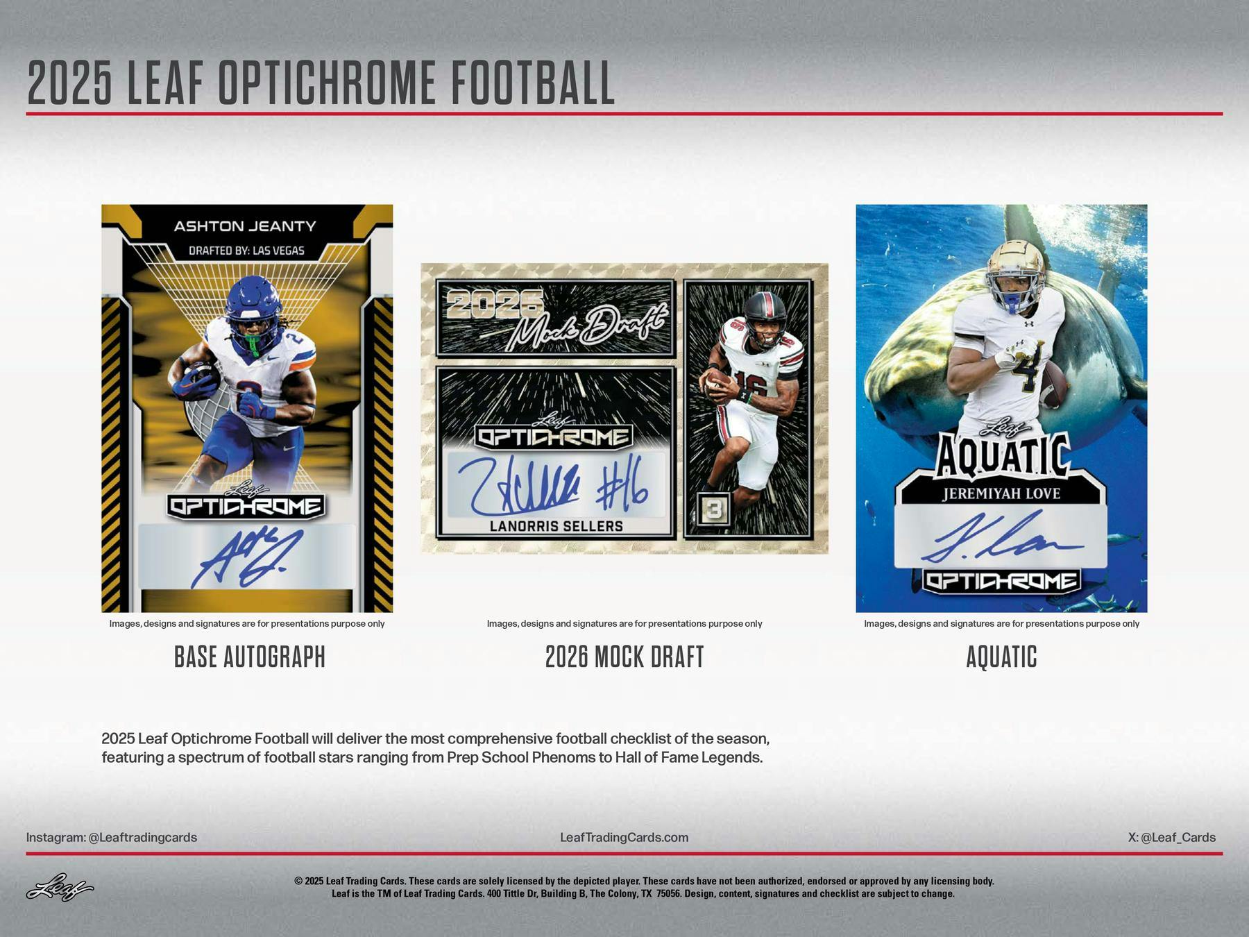 2025 Leaf Optichrome Football Hobby Box | Columbia Sports Cards - Columbia Hobby - Sports Card Boxes - Toploaders - Card Savers