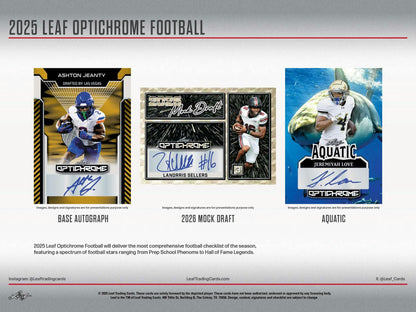 2025 Leaf Optichrome Football Hobby Jumbo Box | Columbia Sports Cards - Columbia Hobby - Sports Card Boxes - Toploaders - Card Savers
