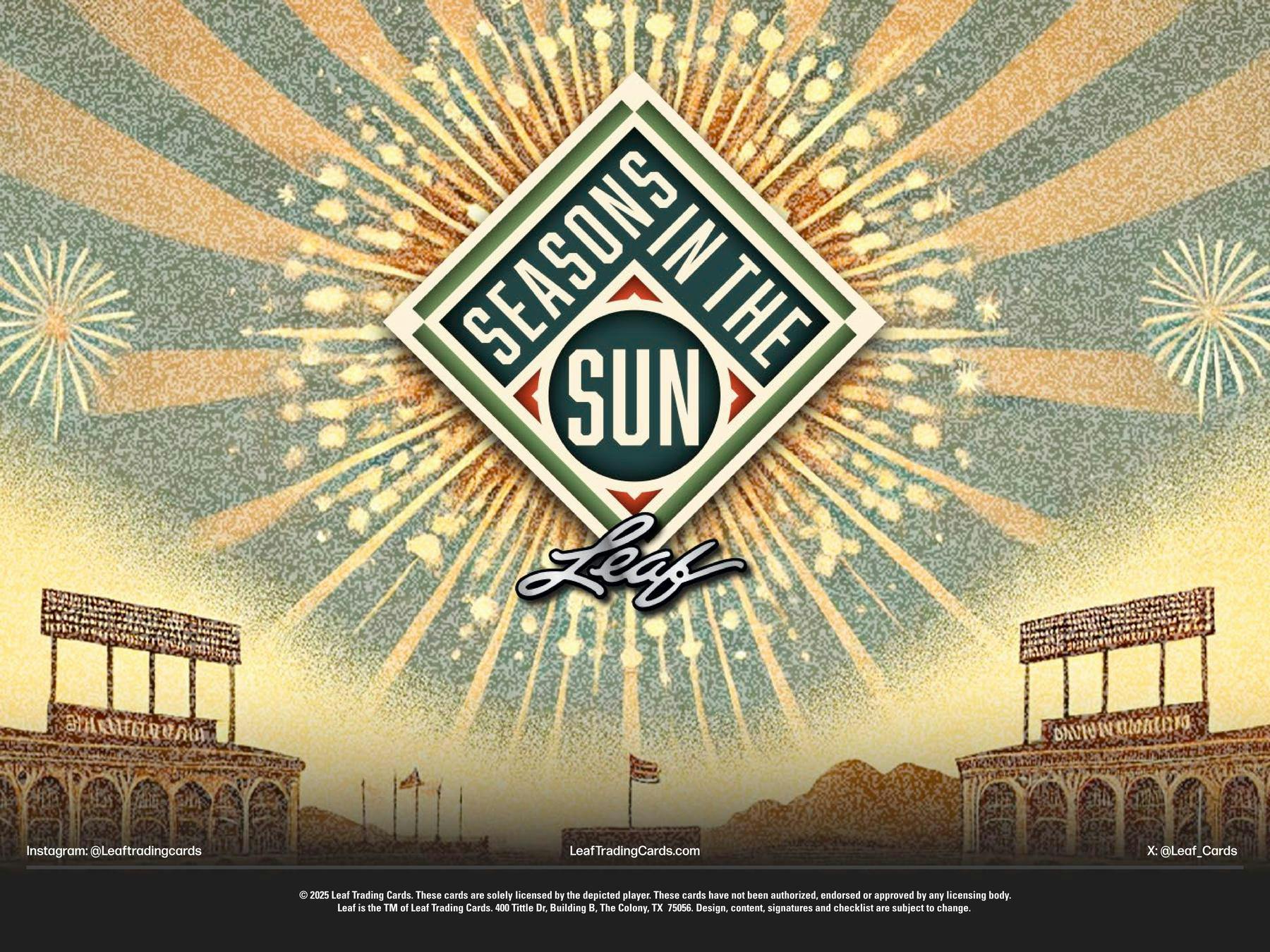 2025 Leaf Seasons in the Sun Baseball Hobby Box - Columbia Hobby - Sports Card Boxes - Toploaders - Card Savers