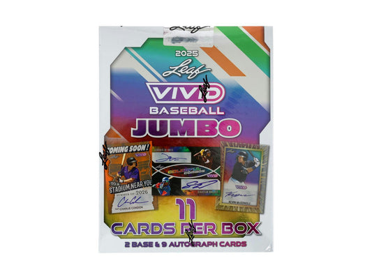 2025 Leaf Vivid Baseball Hobby Jumbo Box | Columbia Sports Cards - Columbia Hobby - Sports Card Boxes - Toploaders - Card Savers