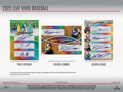 2025 Leaf Vivid Baseball Hobby Jumbo Box | Columbia Sports Cards - Columbia Hobby - Sports Card Boxes - Toploaders - Card Savers