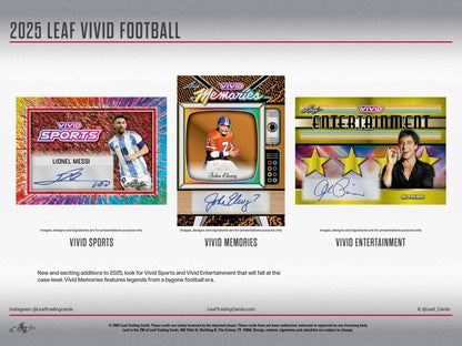 2025 Leaf Vivid Football Hobby Jumbo Box | Columbia Sports Cards - Columbia Hobby - Sports Card Boxes - Toploaders - Card Savers