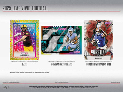 2025 Leaf Vivid Football Hobby Jumbo Box | Columbia Sports Cards - Columbia Hobby - Sports Card Boxes - Toploaders - Card Savers