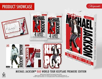 2025 Michael Jackson Bad World Tour Keepsake Premiere Edition Hobby Box | Columbia Sports Cards - Columbia Hobby - Sports Card Boxes - Toploaders - Card Savers