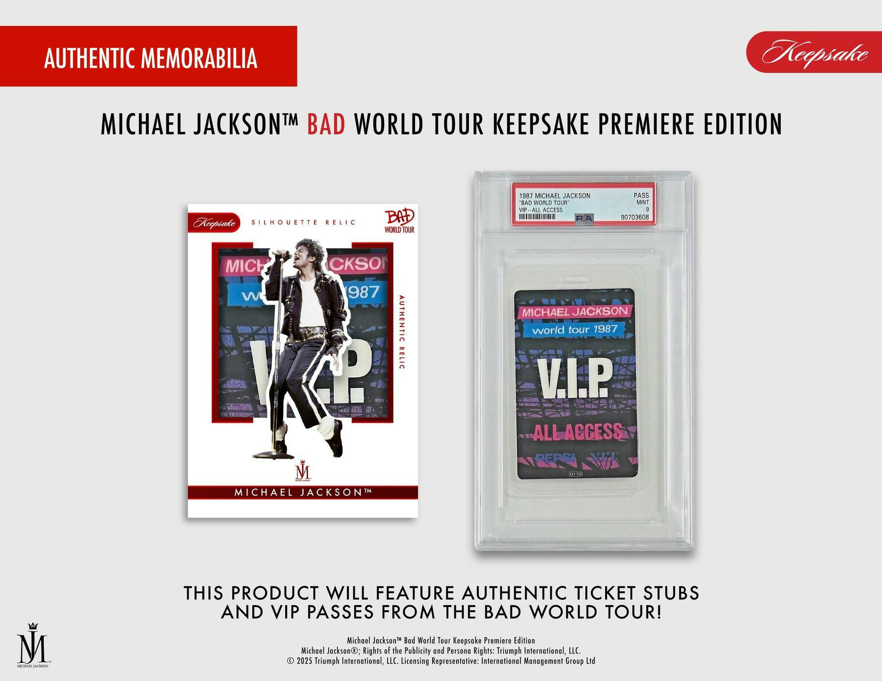 2025 Michael Jackson Bad World Tour Keepsake Premiere Edition Hobby Box | Columbia Sports Cards - Columbia Hobby - Sports Card Boxes - Toploaders - Card Savers