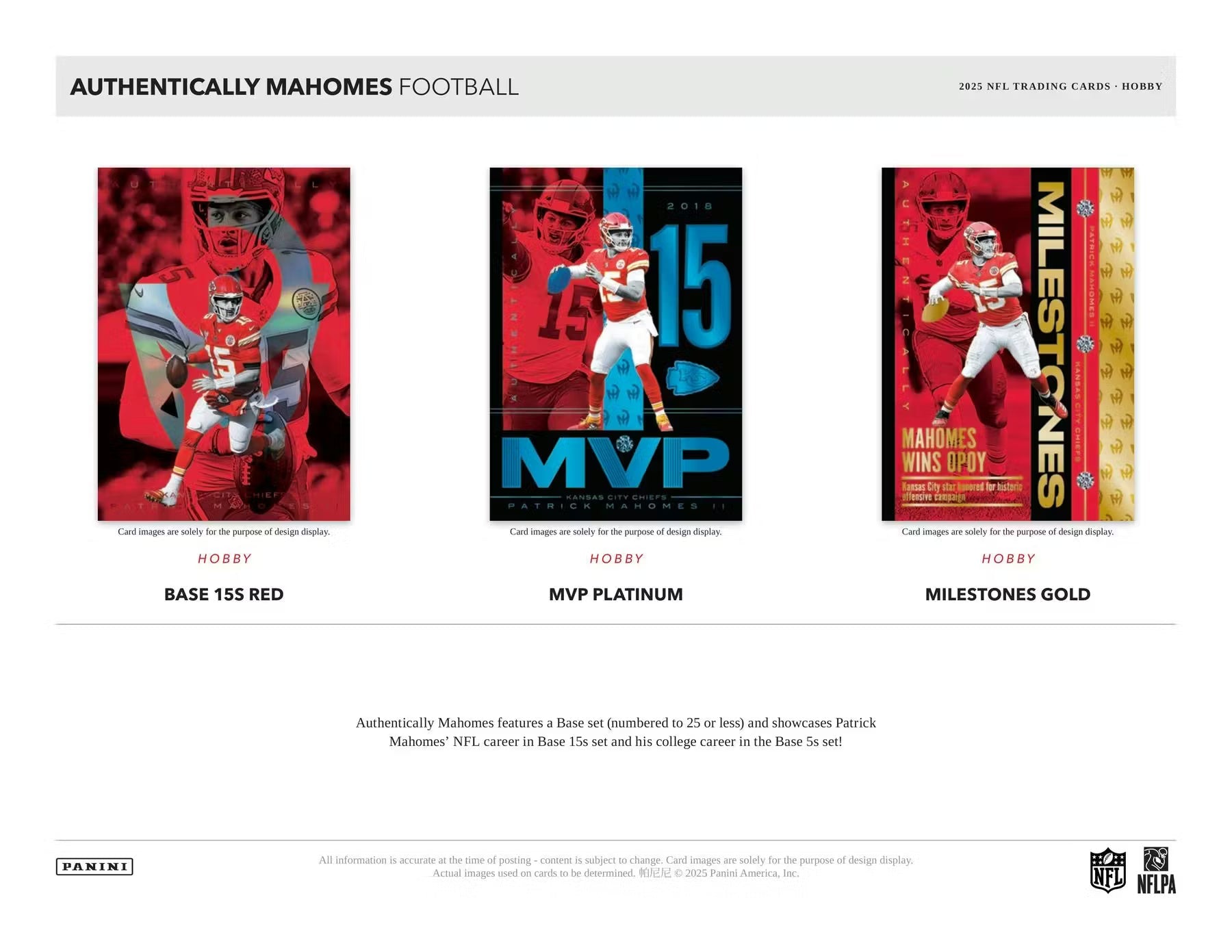 2025 Panini Authentically Mahomes Football Hobby Case Box | Columbia Sports Cards - Columbia Hobby - Sports Card Boxes - Toploaders - Card Savers