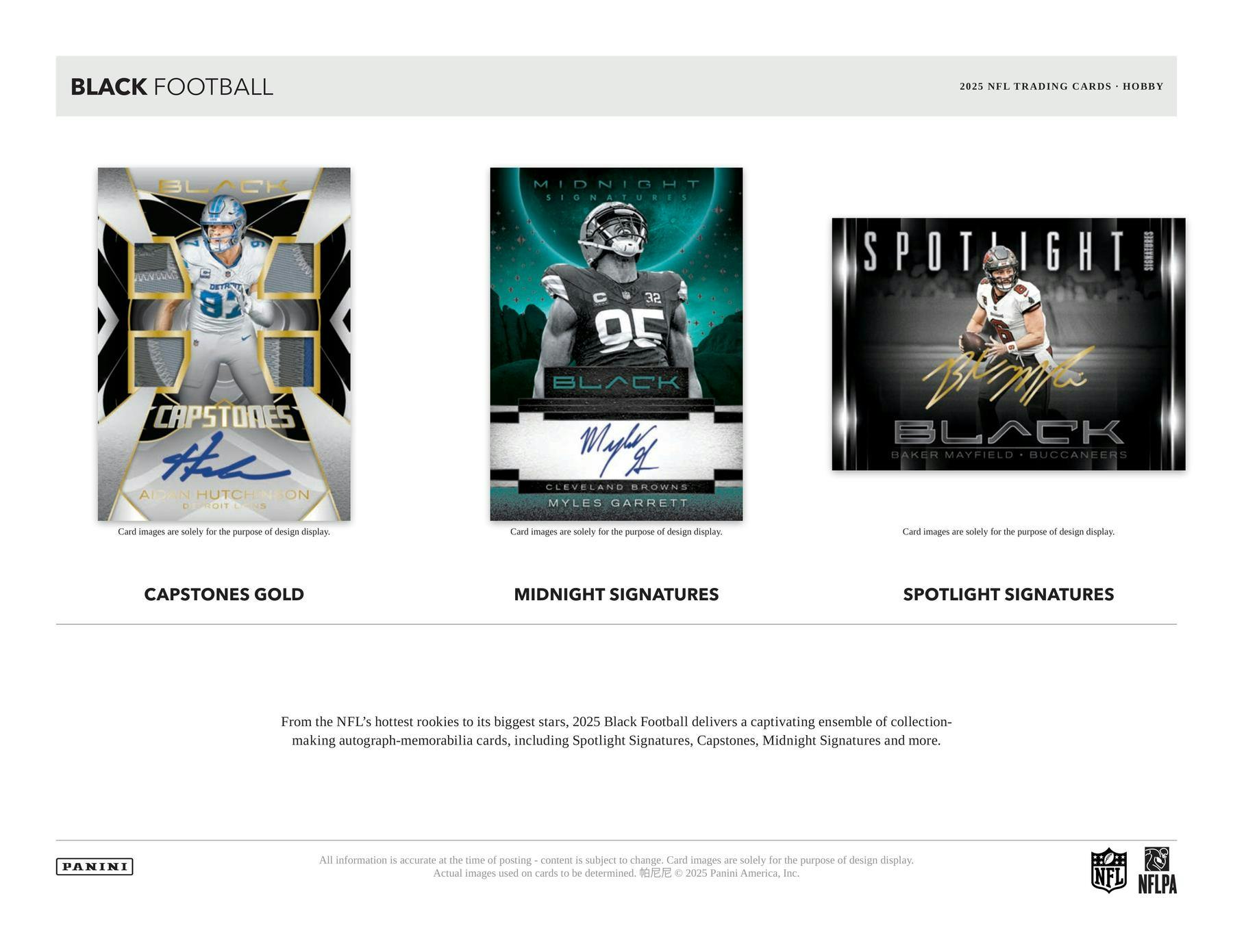 2025 Panini Black Football Hobby Box | Columbia Sports Cards - Columbia Hobby - Sports Card Boxes - Toploaders - Card Savers