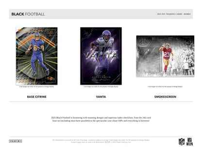 2025 Panini Black Football Hobby Box | Columbia Sports Cards - Columbia Hobby - Sports Card Boxes - Toploaders - Card Savers