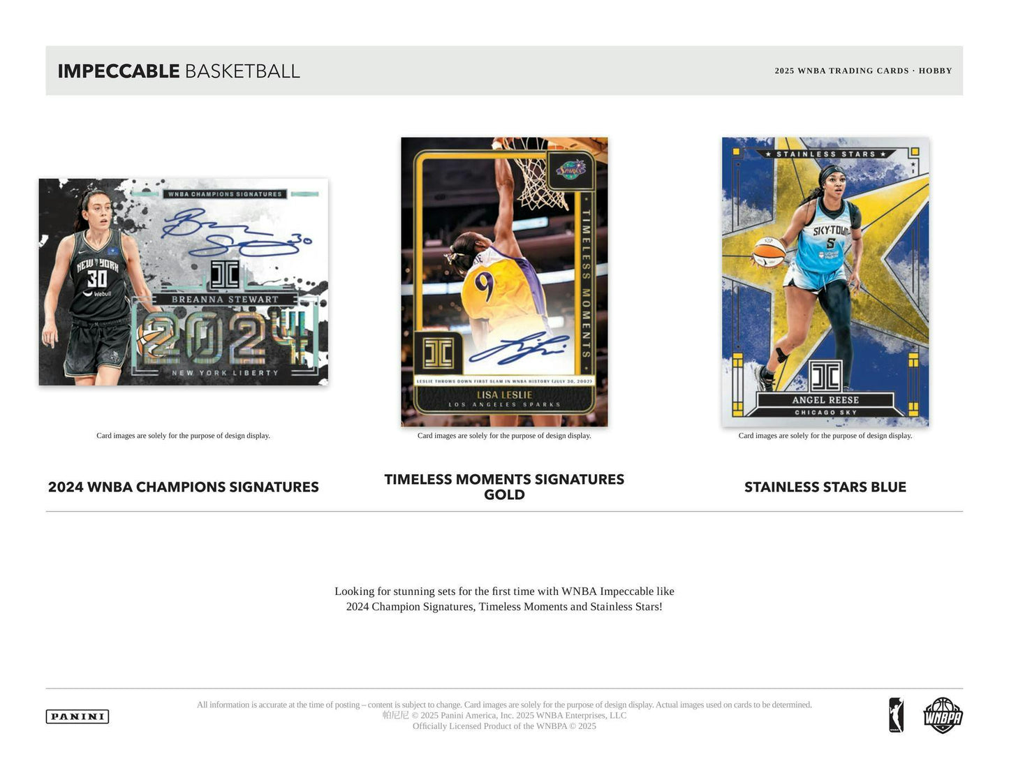 2025 Panini Impeccable WNBA Basketball Hobby Box | Columbia Sports Cards - Columbia Hobby - Sports Card Boxes - Toploaders - Card Savers
