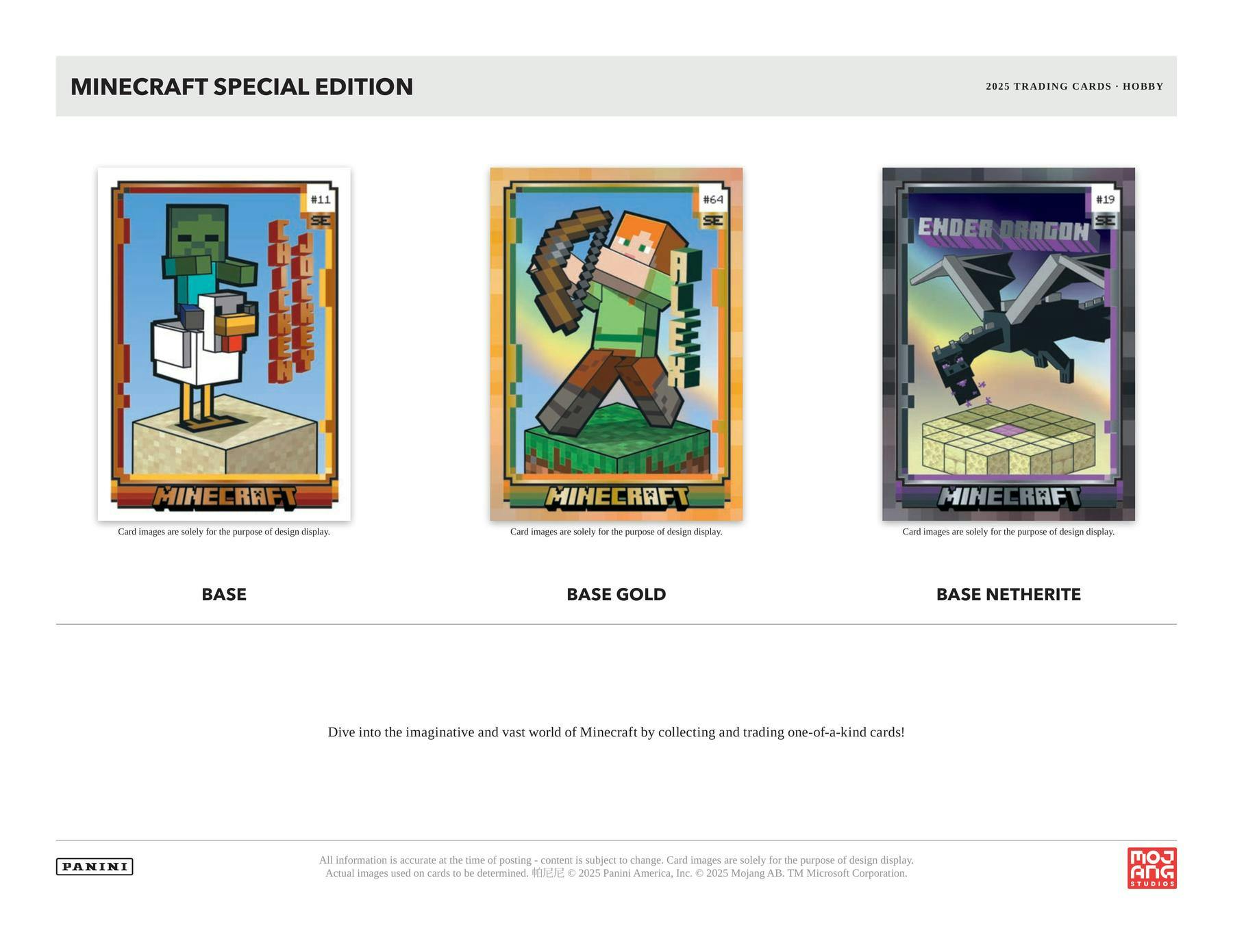 2025 Panini Minecraft Special Edition Hobby Box | Columbia Sports Cards - Columbia Hobby - Sports Card Boxes - Toploaders - Card Savers
