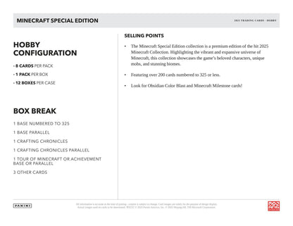 2025 Panini Minecraft Special Edition Hobby Box | Columbia Sports Cards - Columbia Hobby - Sports Card Boxes - Toploaders - Card Savers
